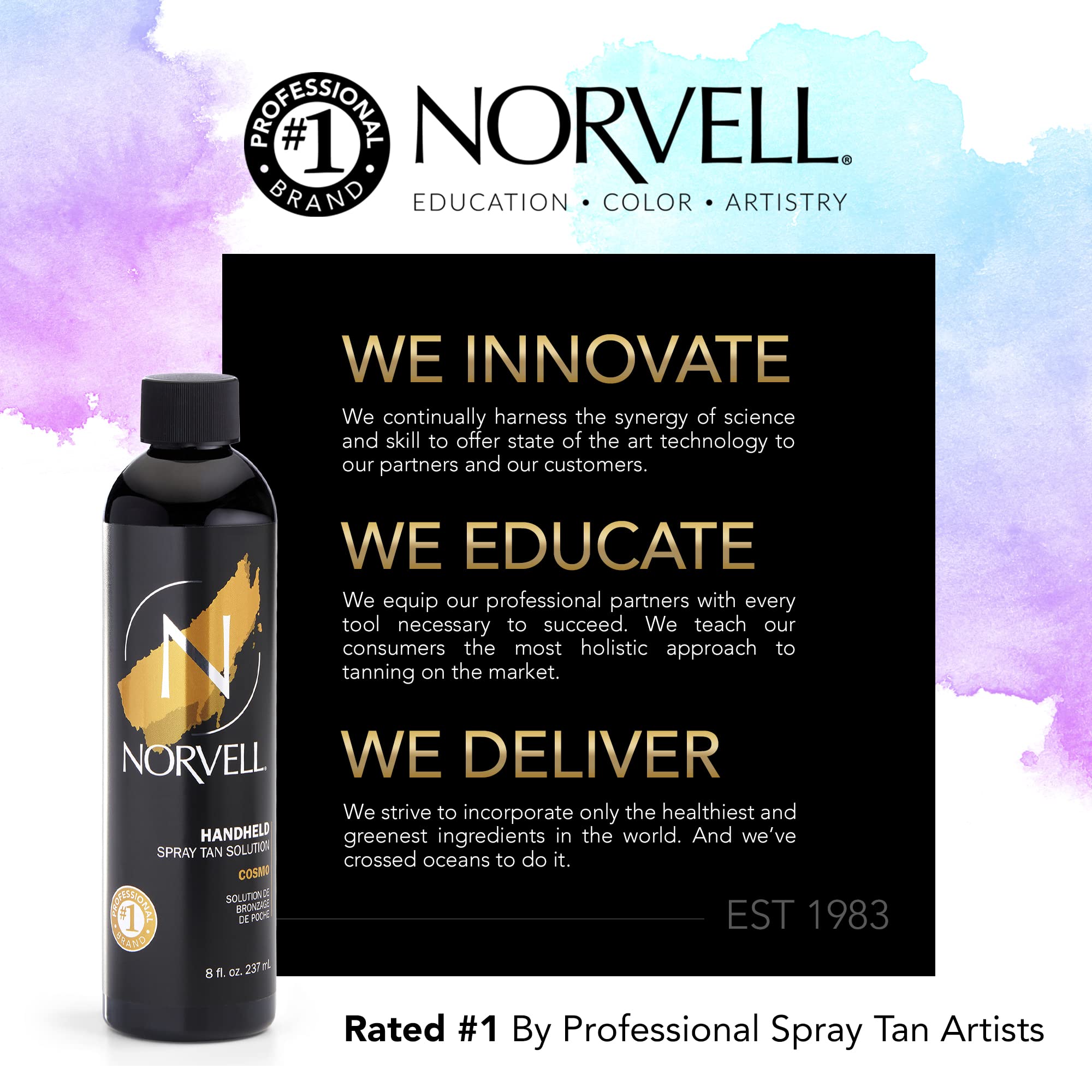 Norvell Cosmo application illustration demonstrating smooth, streak-free coverage