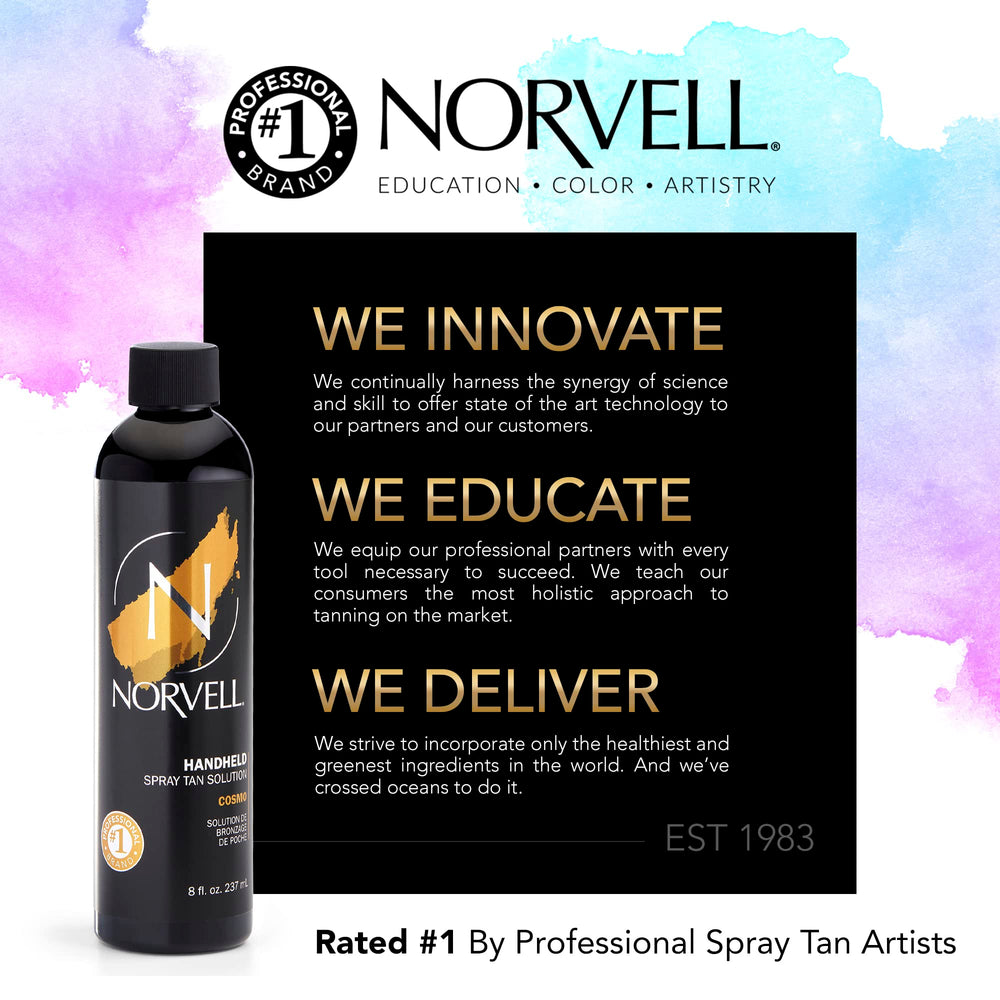 Norvell Cosmo application illustration demonstrating smooth, streak-free coverage