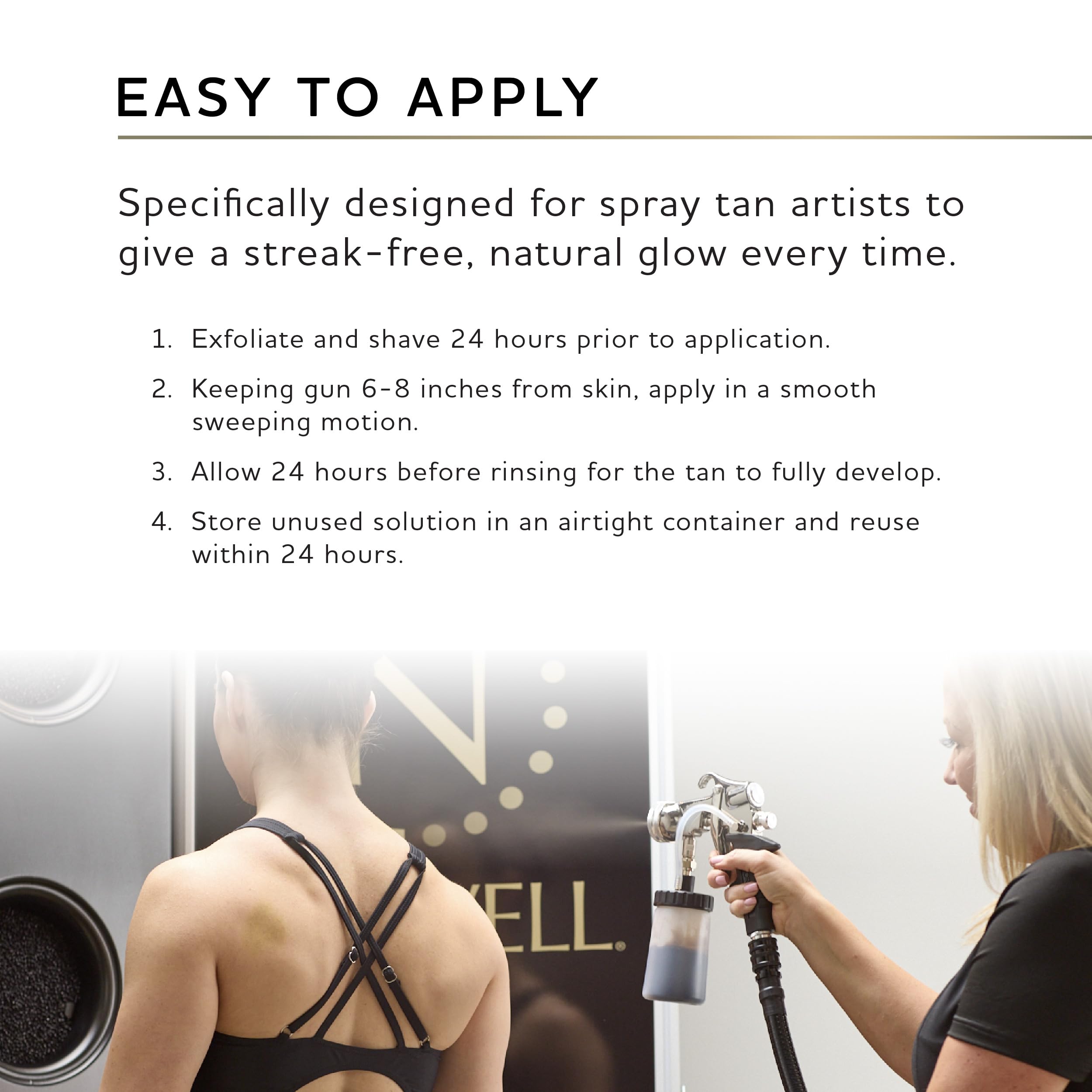 Norvell Cosmo spray tan US-made manufacturing ensures quality.