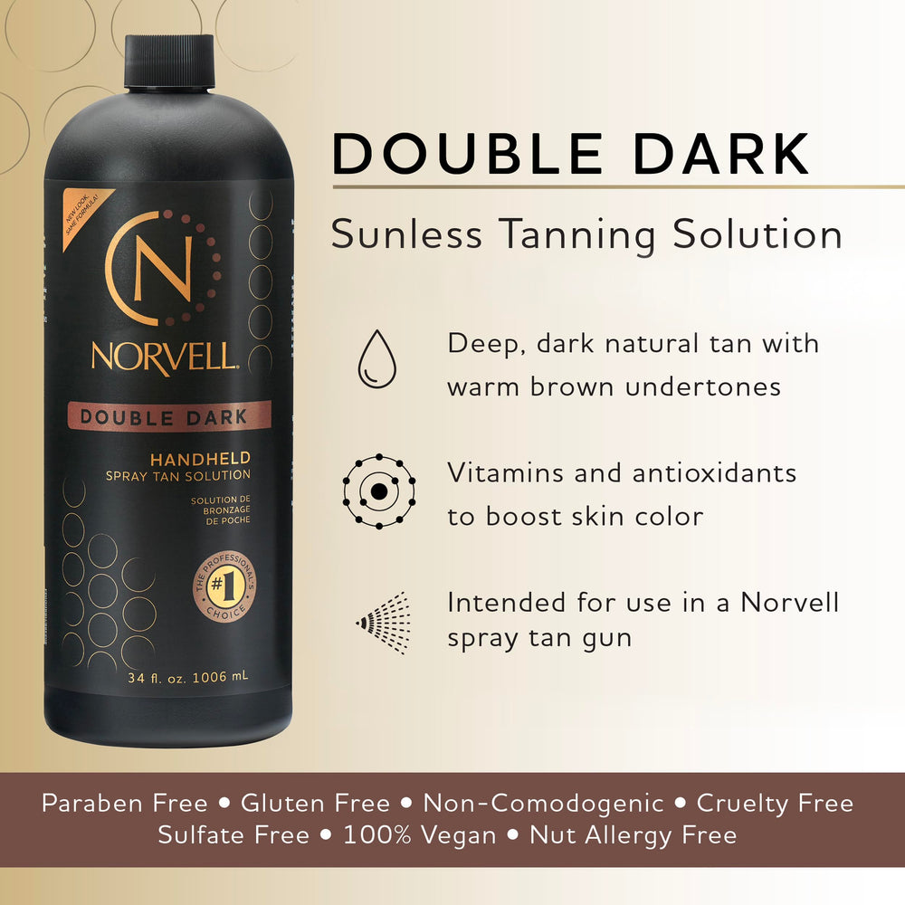 Norvell Double Dark bronzer swatch illustrating rich bronze tone without orange undertones.