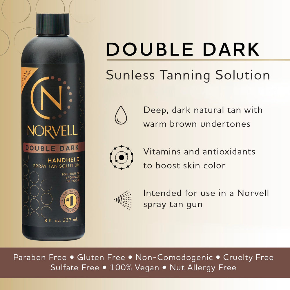 Norvell Double Dark nozzle for precise, streak-free application.