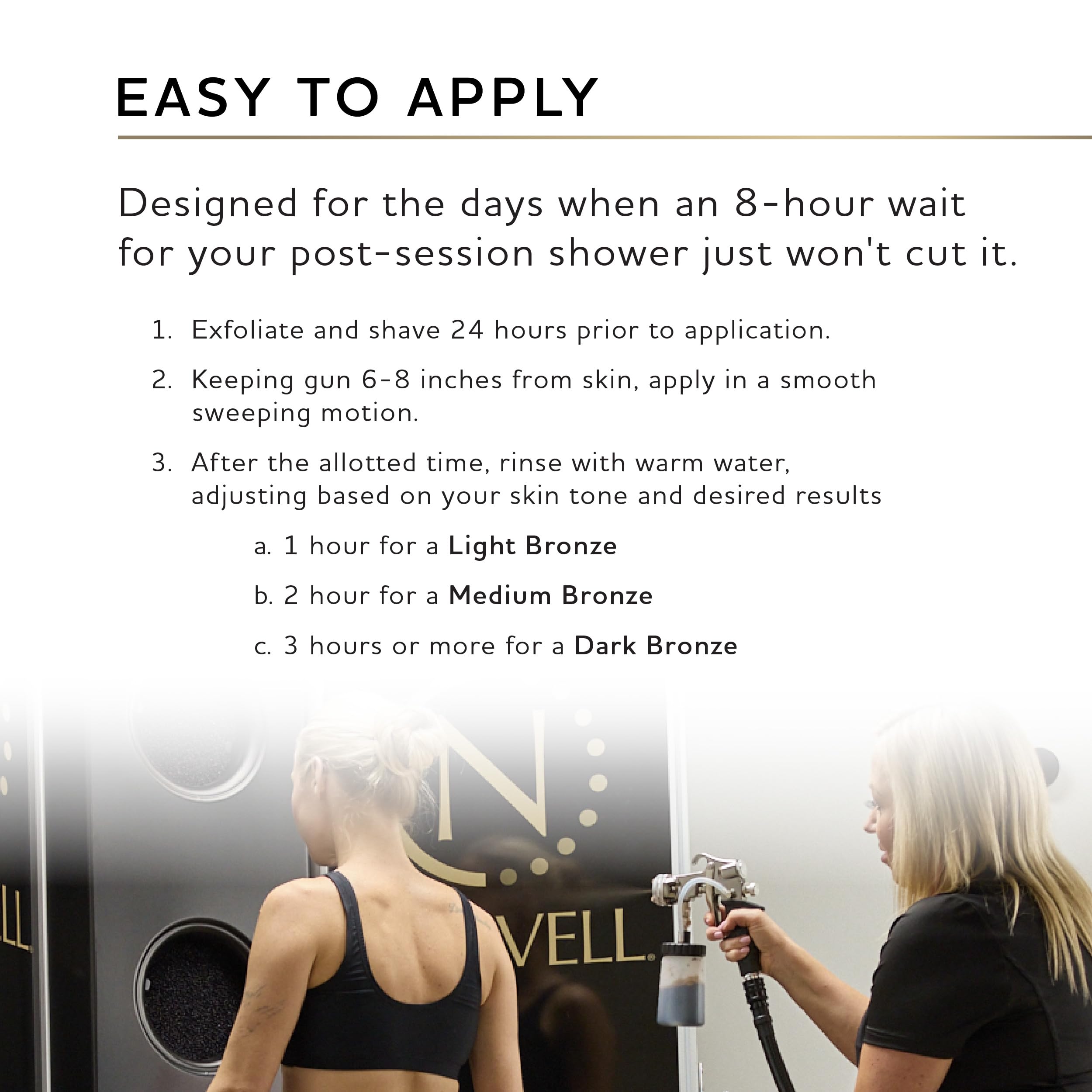 Norvell Premium Spray Tan expiration date label emphasizes freshness and best results.