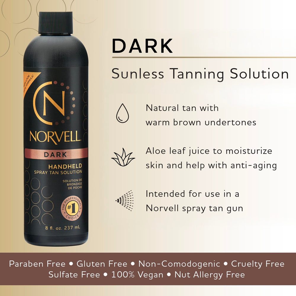 Norvell Premium Spray Tan solution dark pump dispenser for even application