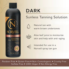 Norvell Premium Spray Tan solution dark pump dispenser for even application