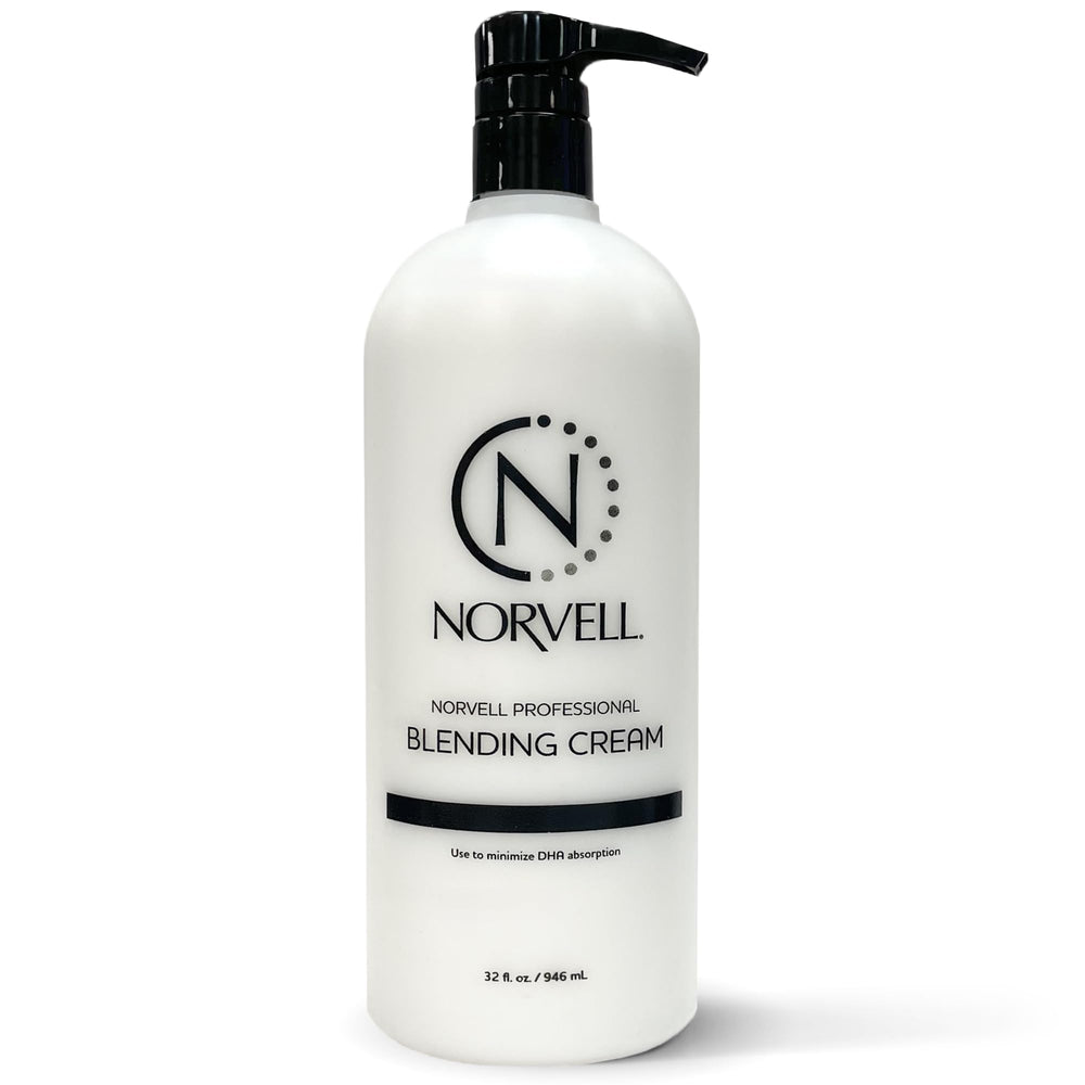 Norvell Pro-Blending DHA Barrier Cream bottle safeguards knees and elbows for even color