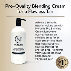 Norvell barrier cream on elbows and knuckles promotes a natural-looking tan