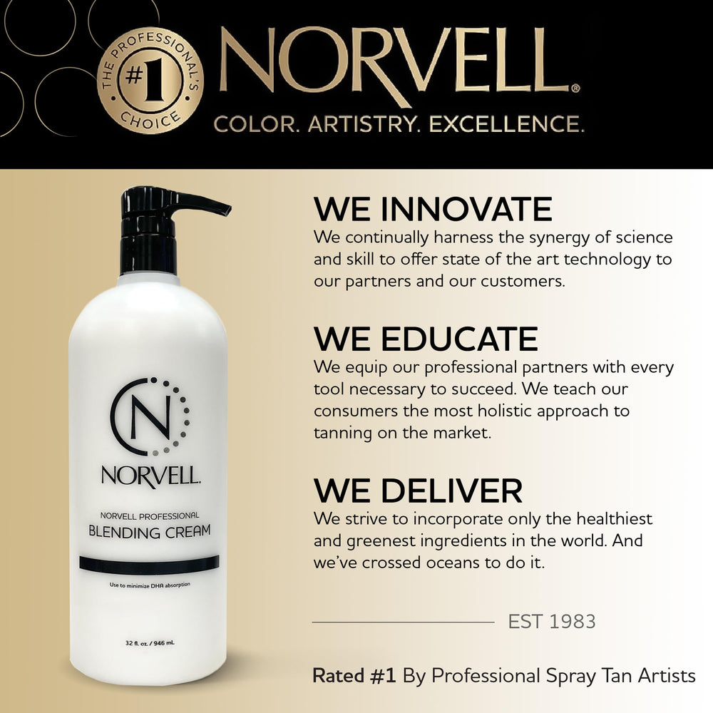 Norvell DHA barrier cream tube helps protect sensitive areas during tanning