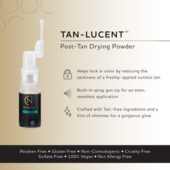 Norvell Tan-Lucent, aplicación corporal con polvo ligero para secado rápido tras bronceado.