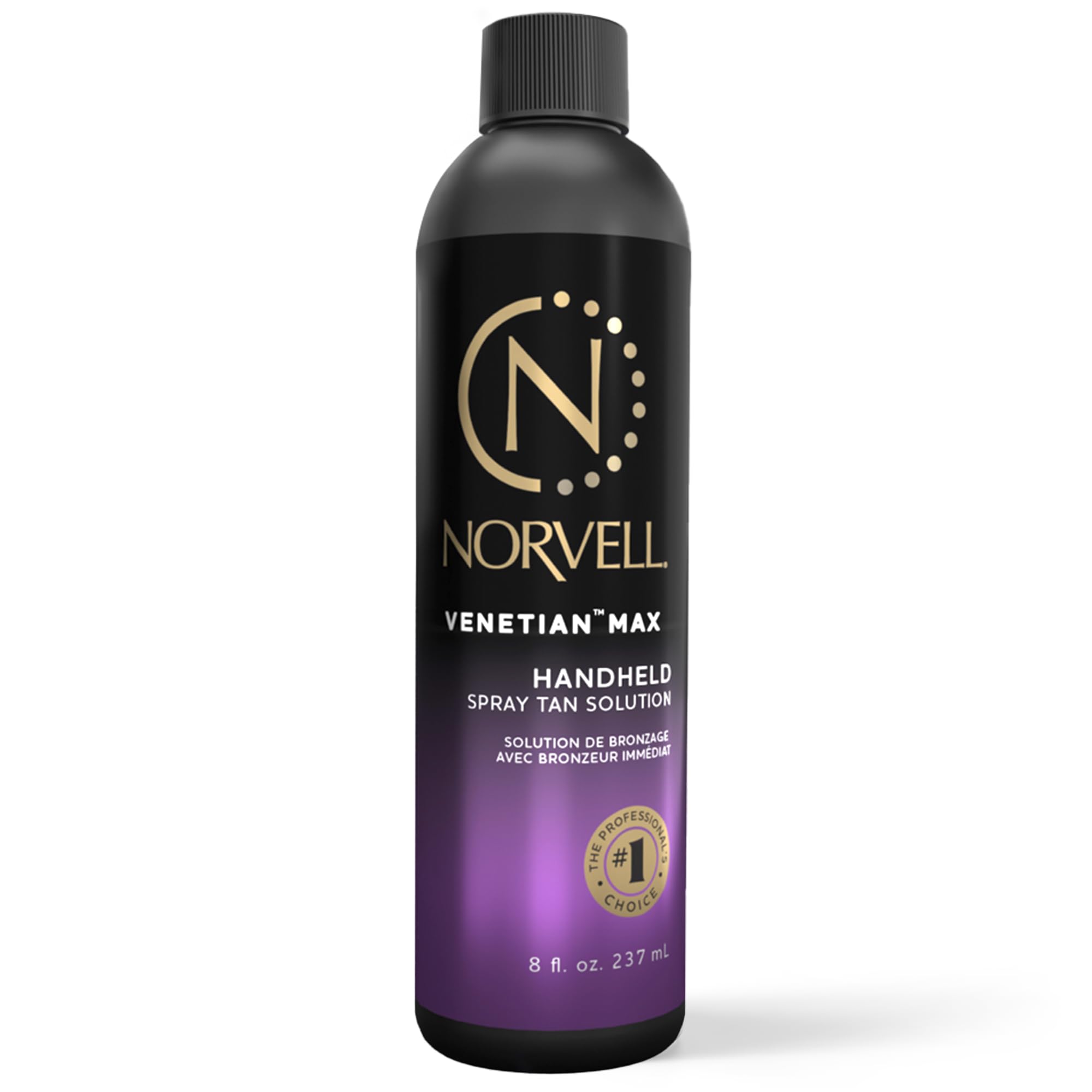 Norvell Venetian Max deep bronze creates a sun-kissed look on medium to deep skin.