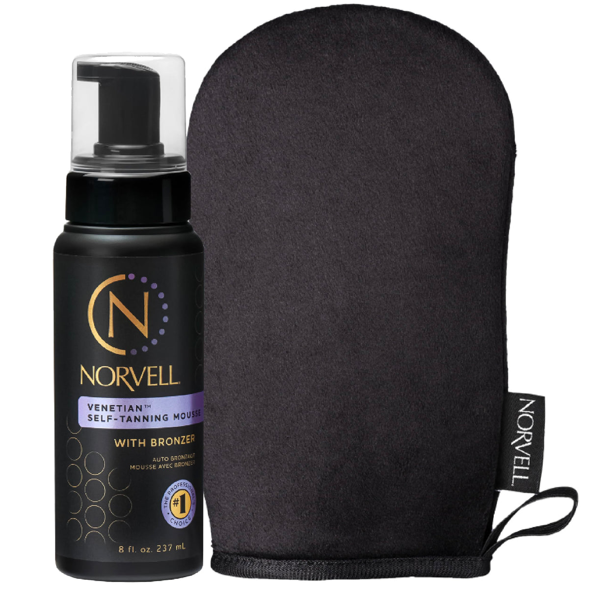Norvell Venetian mousse with bronzer for instant color and natural glow.