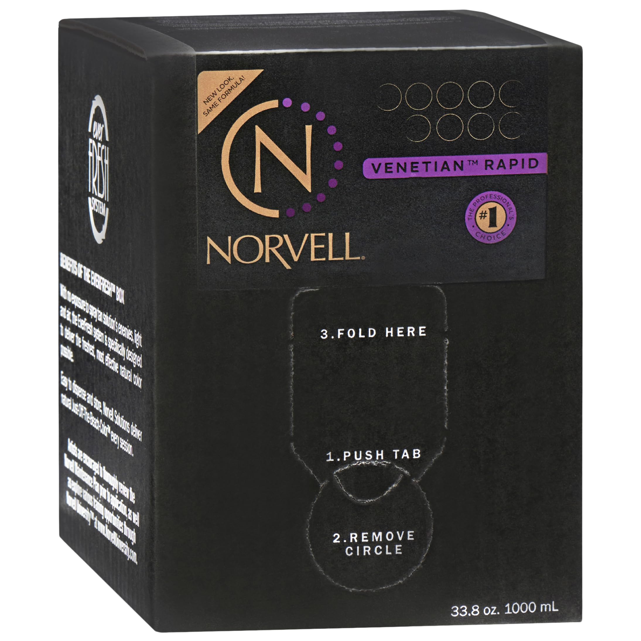 Norvell Venetian One bottle with glow preview showing fast, natural bronze color