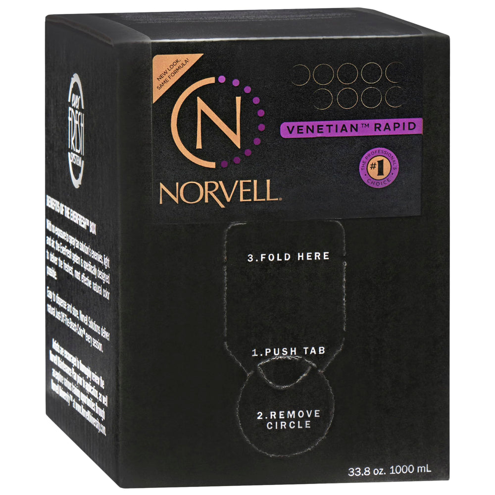 Norvell Venetian One bottle with glow preview showing fast, natural bronze color