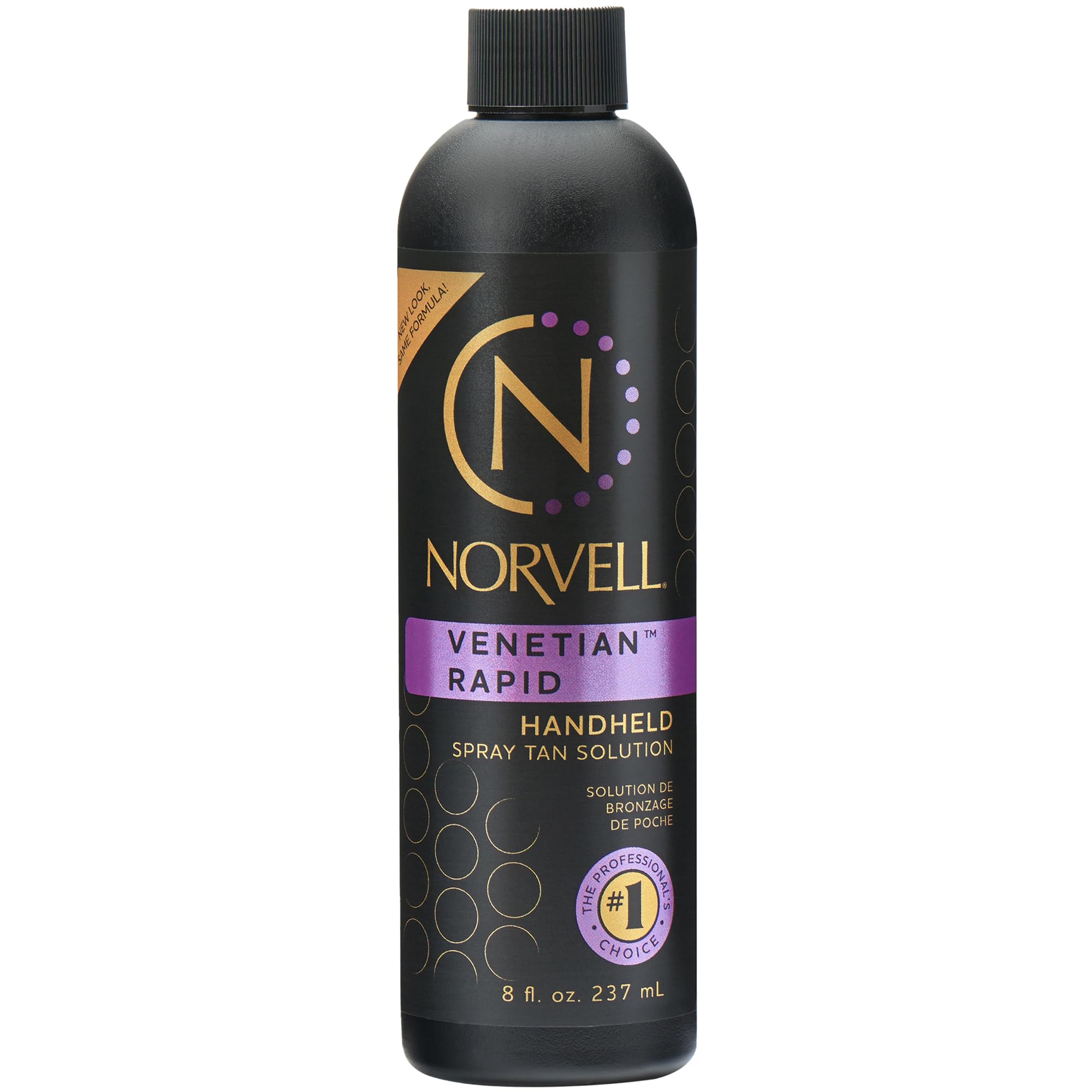 Norvell Venetian One sunless solution bottle with fast-drying bronzer for a natural bronze glow.