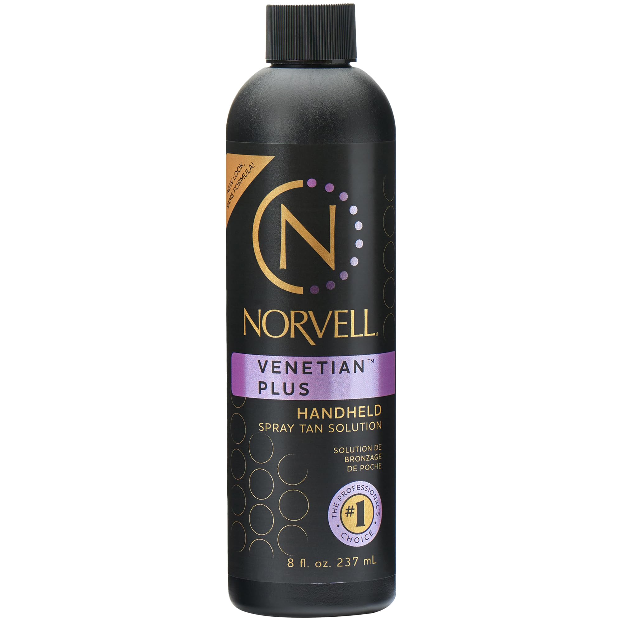 Norvell Venetian Plus bottle demonstrates even, natural-looking color.