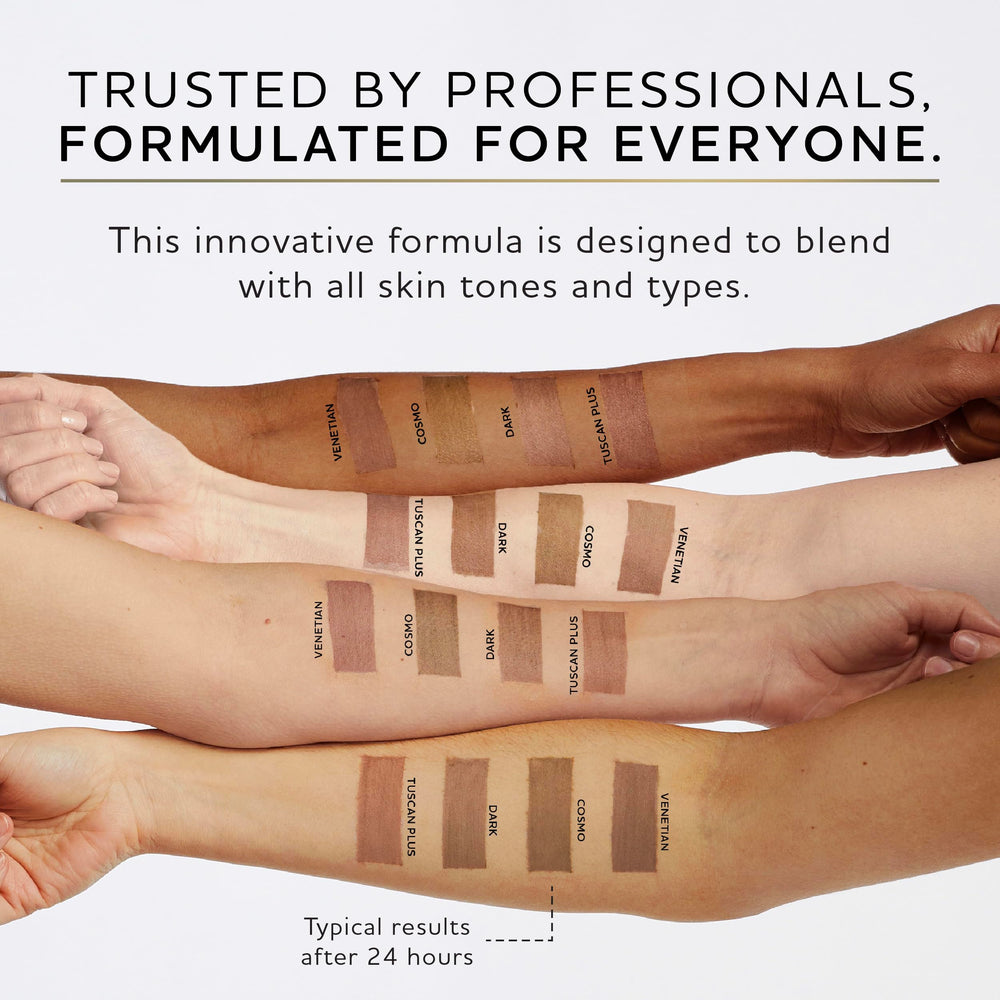 Norvell Venetian self-tanner mousse on leg showing natural-looking tan development
