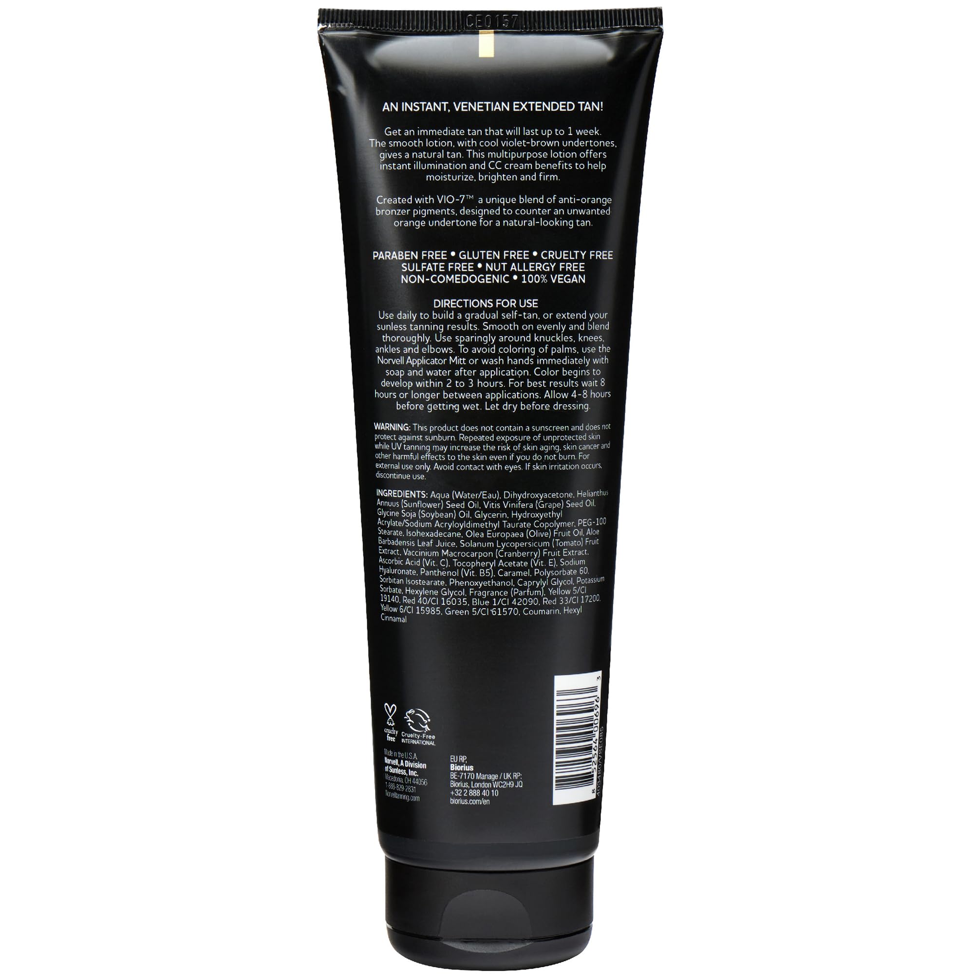 Norvell Venetian Sunless routine shot suggests streak-free results