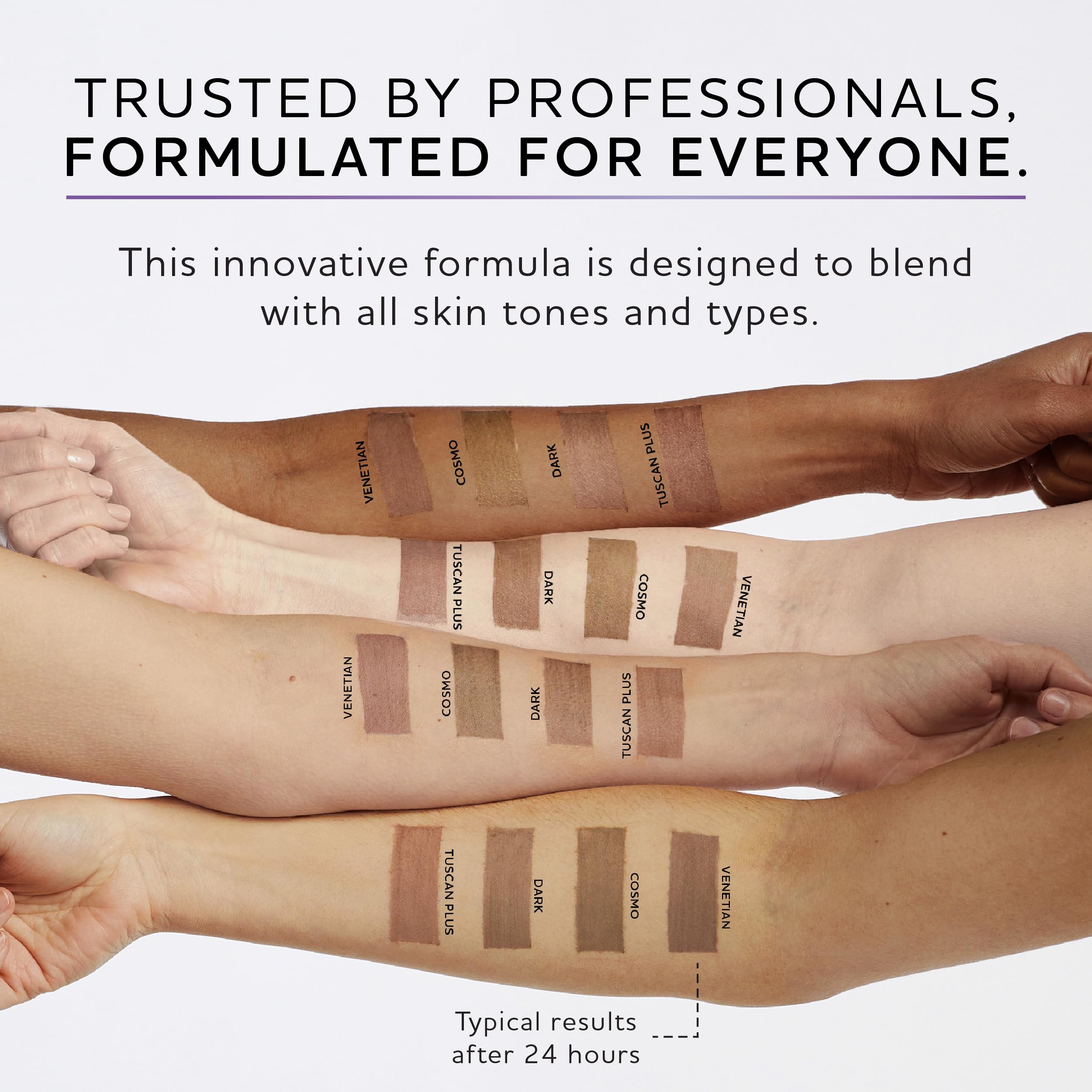 Norvell Venetian packaging highlights Vio7 technology for natural tones.