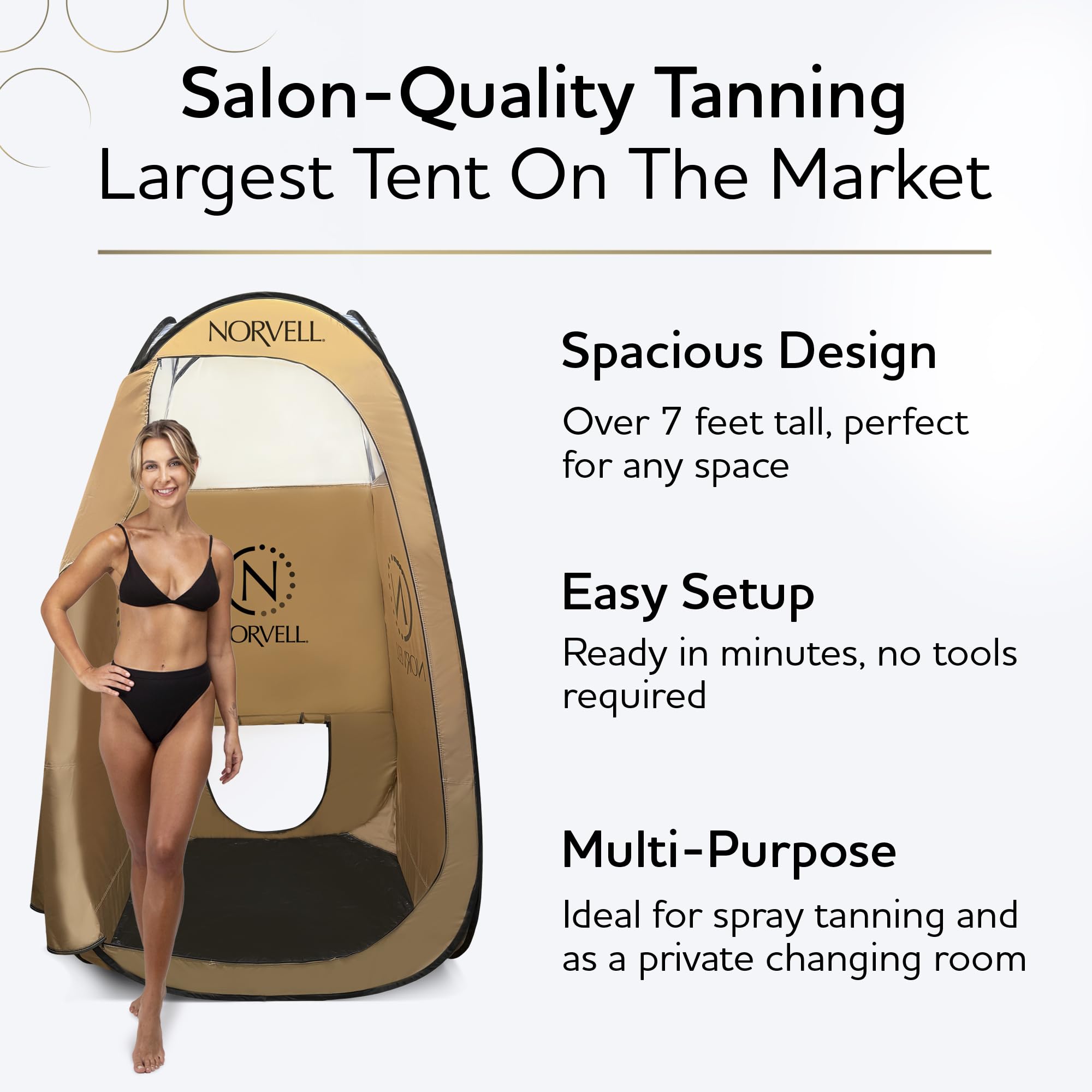 Norvell XL tent interior shows spacious layout for efficient sessions