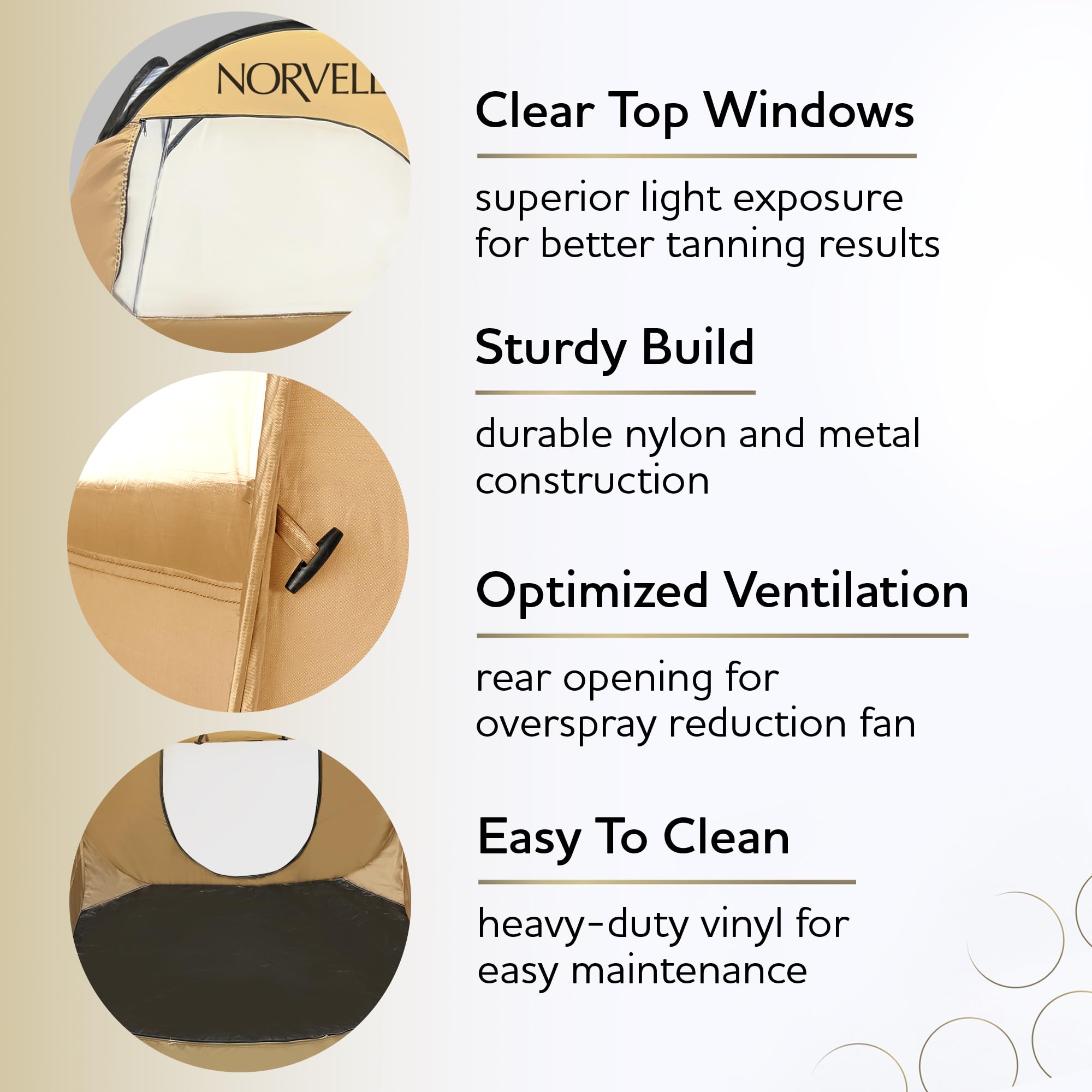 Norvell XL tent clear top windows maximize light exposure