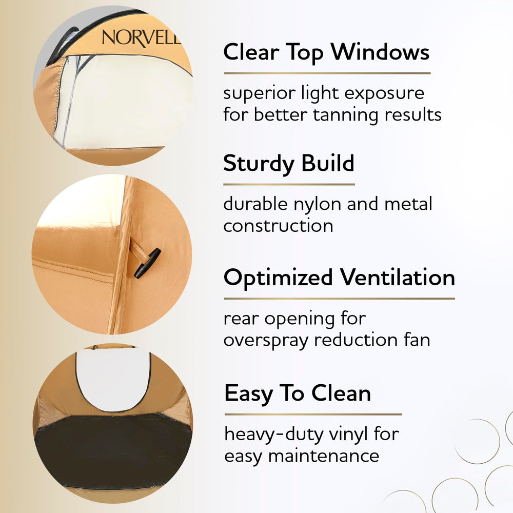 Norvell XL tent clear top windows maximize light exposure