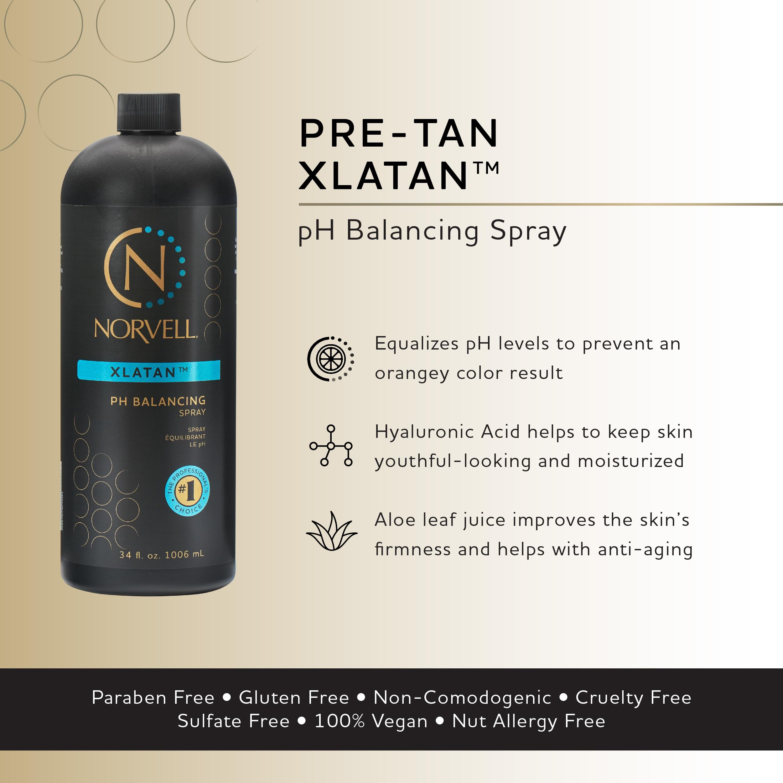 Norvell XLATAN bottle pour demonstrating easy mist delivery