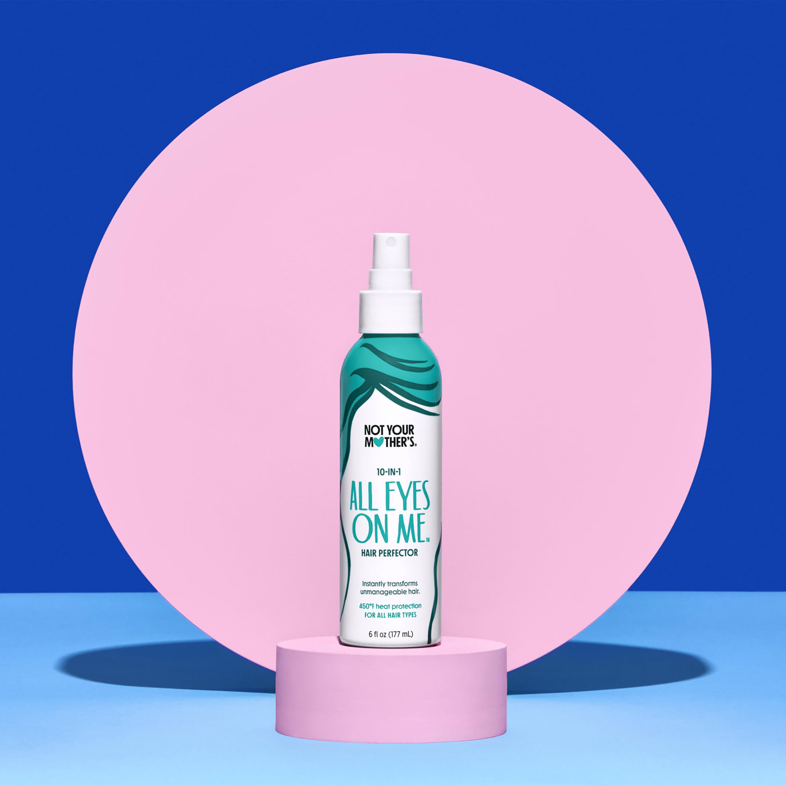 Not Your Mother's All Eyes On Me model hair demonstrates frizz control and added shine.