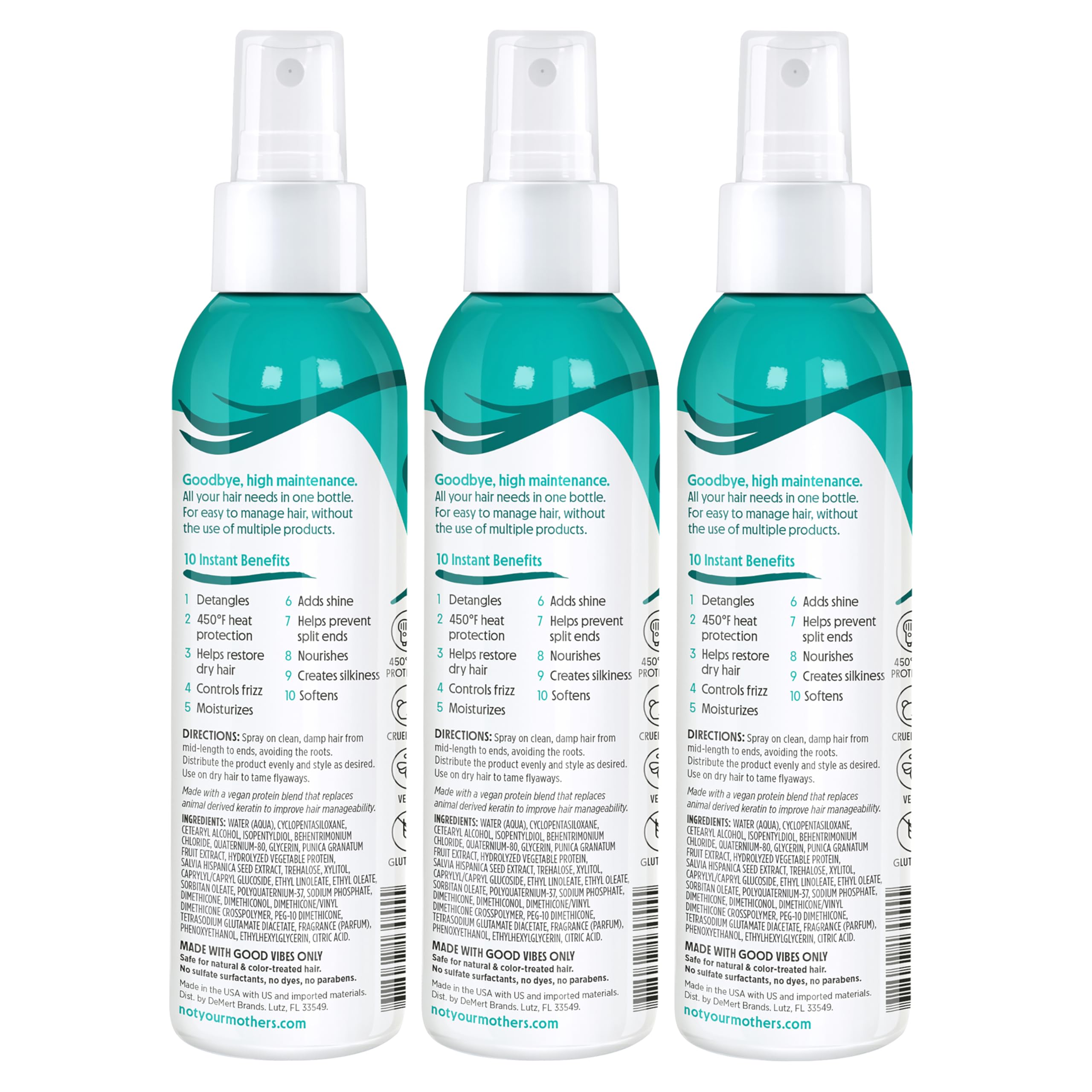 Not Your Mother's All Eyes On Me vegan formula icon signaling clean beauty.