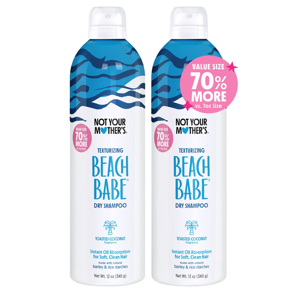 Not Your Mother's Beach Babe Jumbo Dry Shampoo 2-pack front view refreshes hair and adds volume.