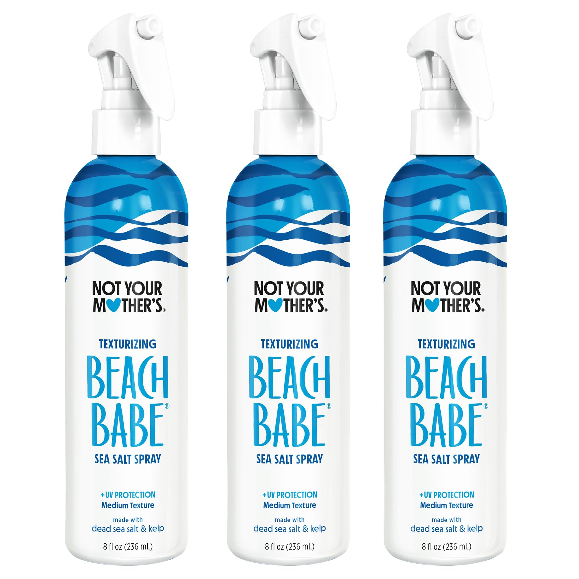 Not Your Mother's Beach Babe Sea Salt Spray bottle for effortless beachy texture and matte finish.
