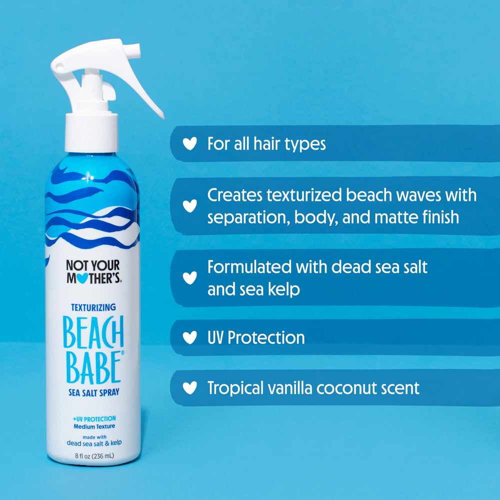 Close-up of Beach Babe Sea Salt Spray creating textured waves for volume.