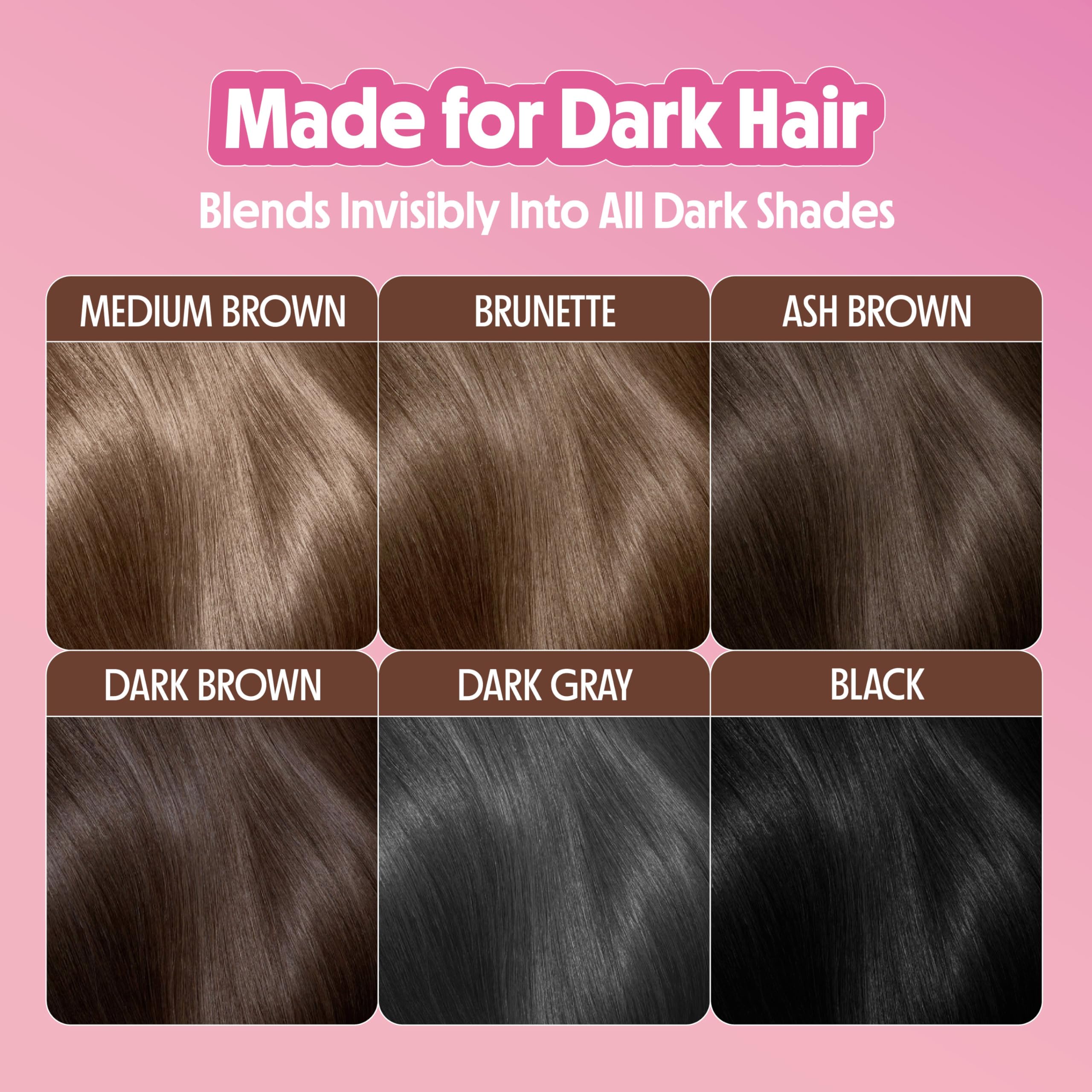 Not Your Mother's Clean Freak dark hair powder close-up demonstrates non-aerosol convenience.