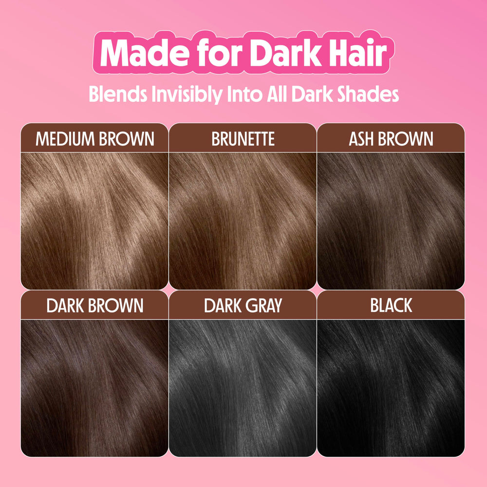 Not Your Mother's Clean Freak dark hair powder close-up demonstrates non-aerosol convenience.