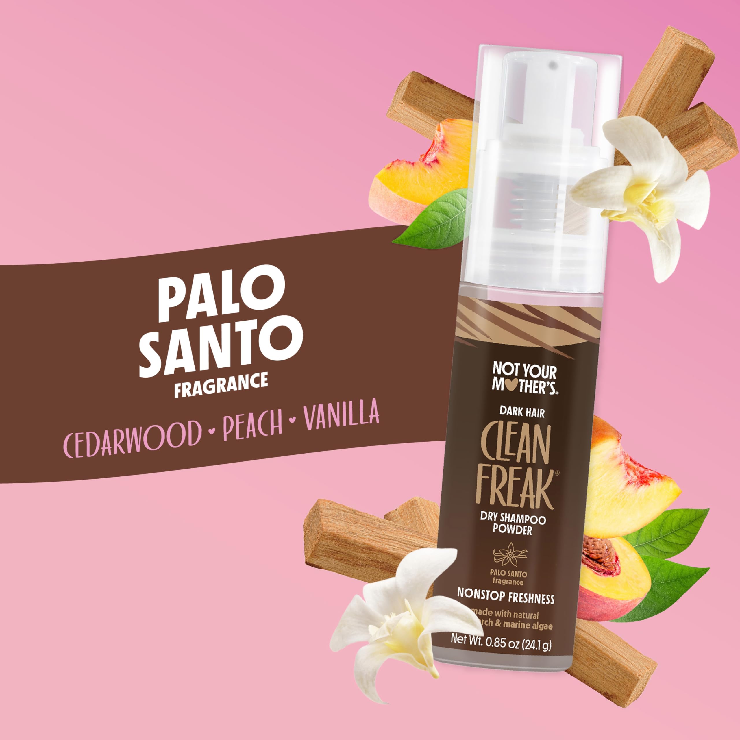 Not Your Mother's Clean Freak dark hair powder swirl shows texture blending on hair.