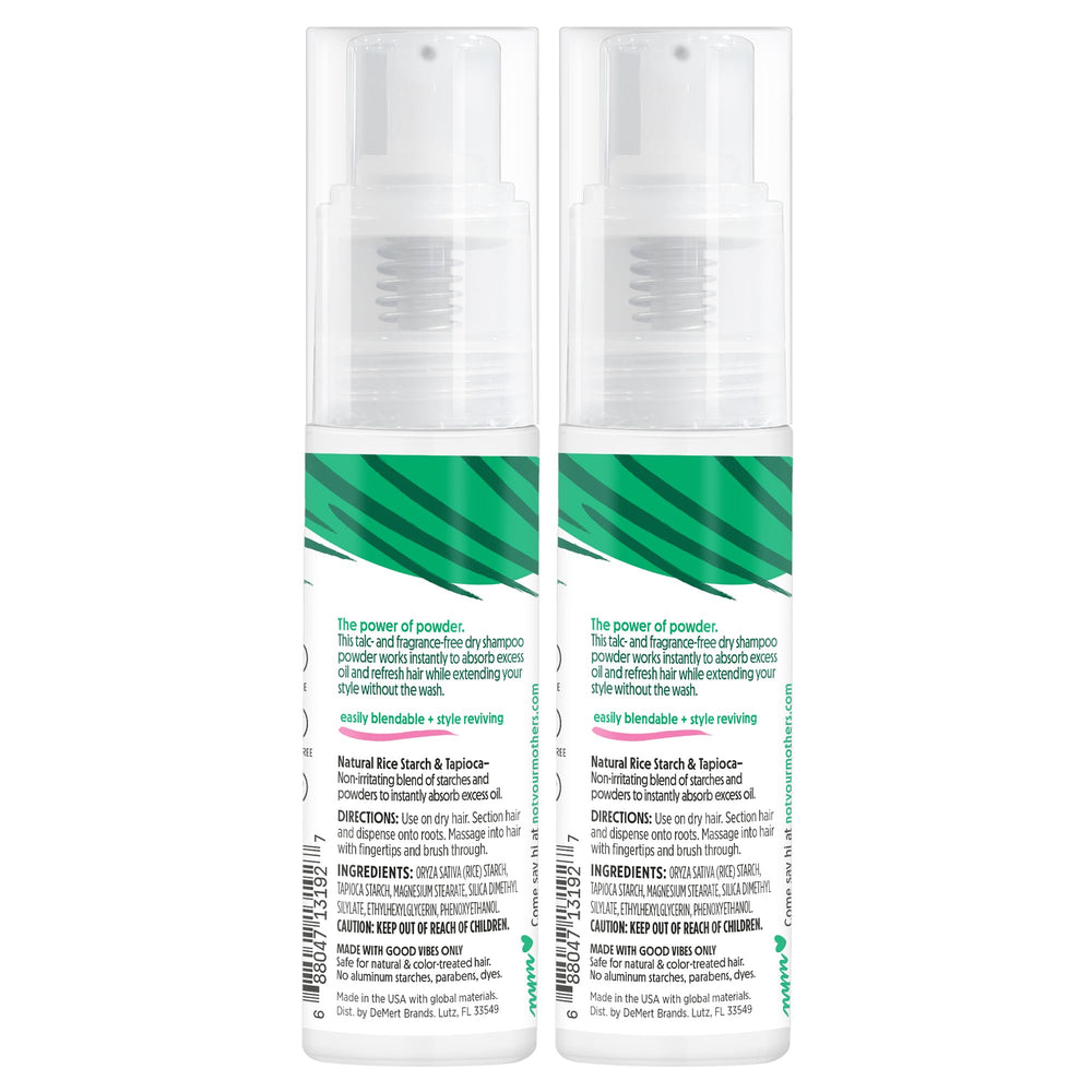 Not Your Mother's Clean Freak unscented dry shampoo powder packaging highlighting fragrance-free formula