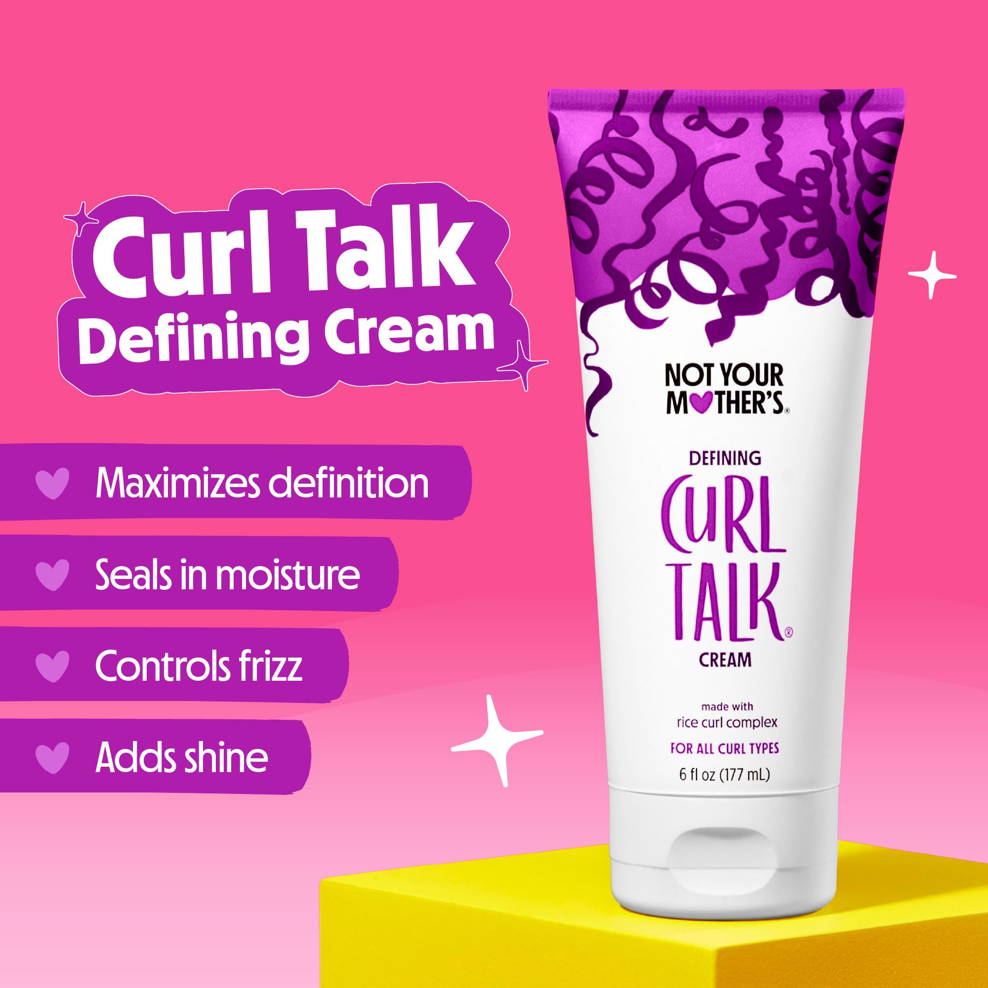 Not Your Mother's Curl Talk applying gel hands demonstrates frizz control.