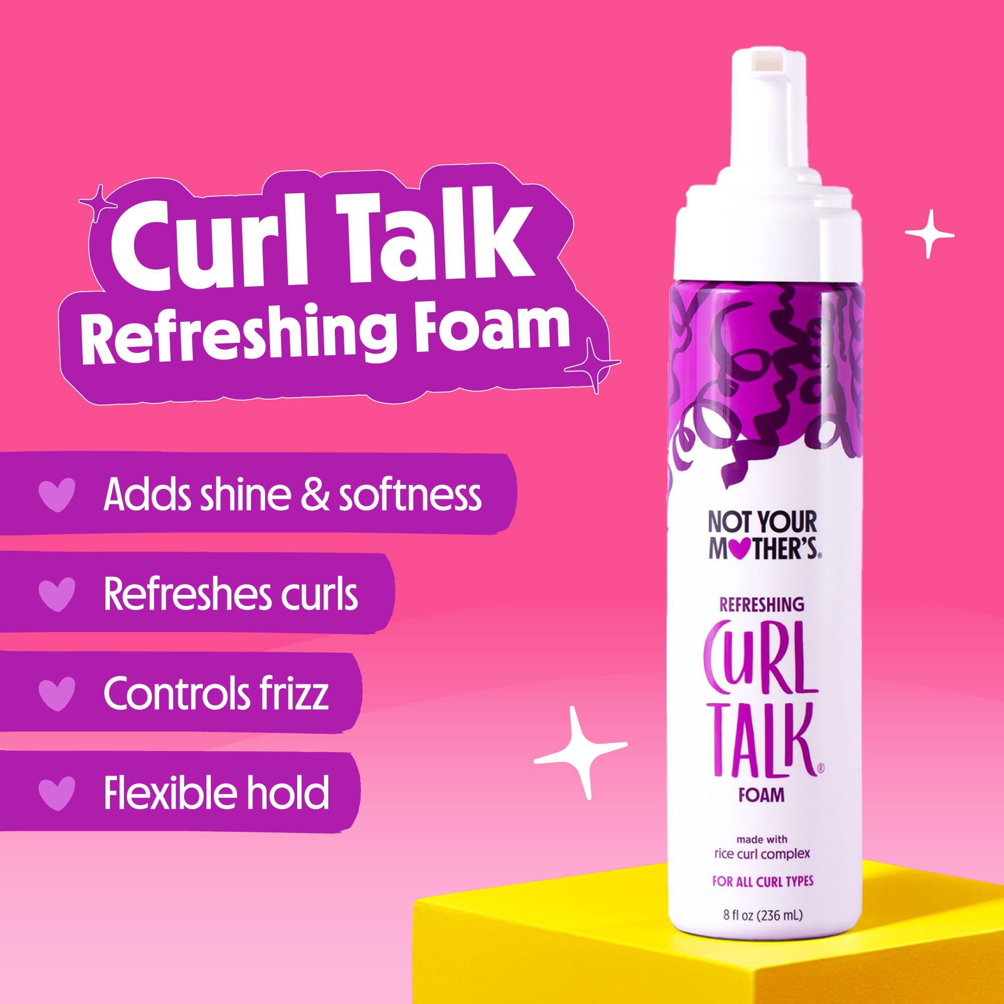 Not Your Mother's Curl Talk curl texture close-up shows defined spirals.