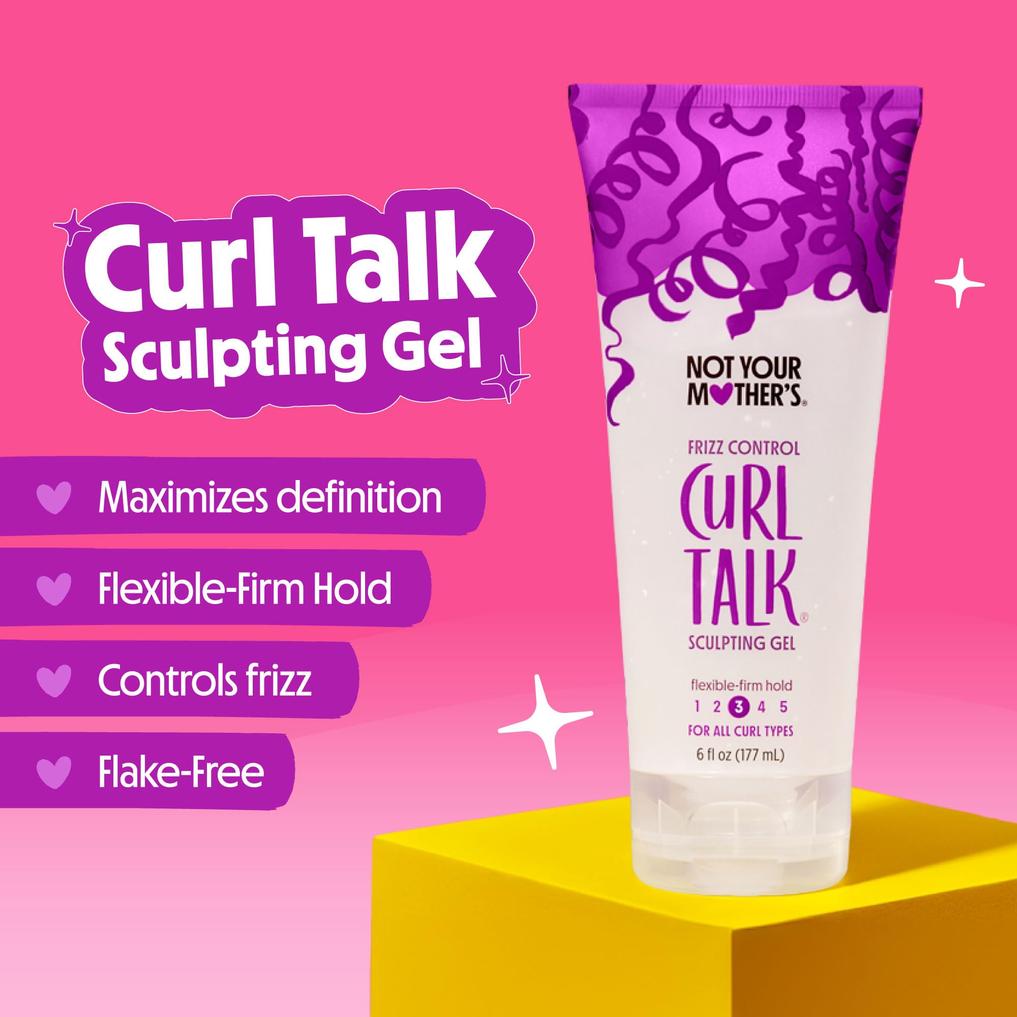 Not Your Mother's Curl Talk defining cream hand scrunch for bounce.