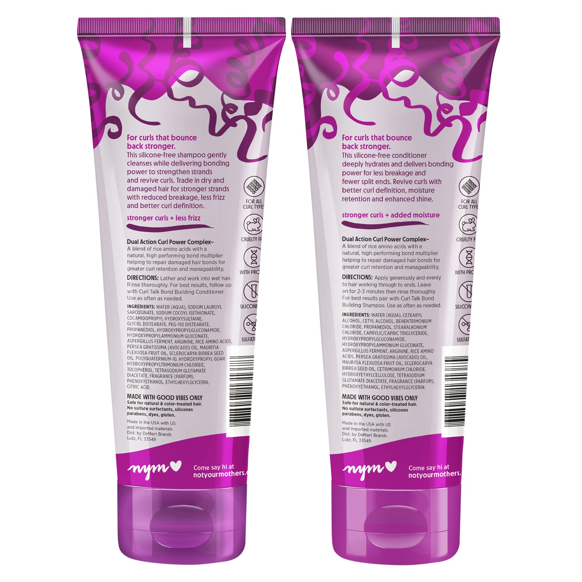 Not Your Mother's Curl Talk etiqueta sin sulfatos: cuidado suave para cabellos rizados