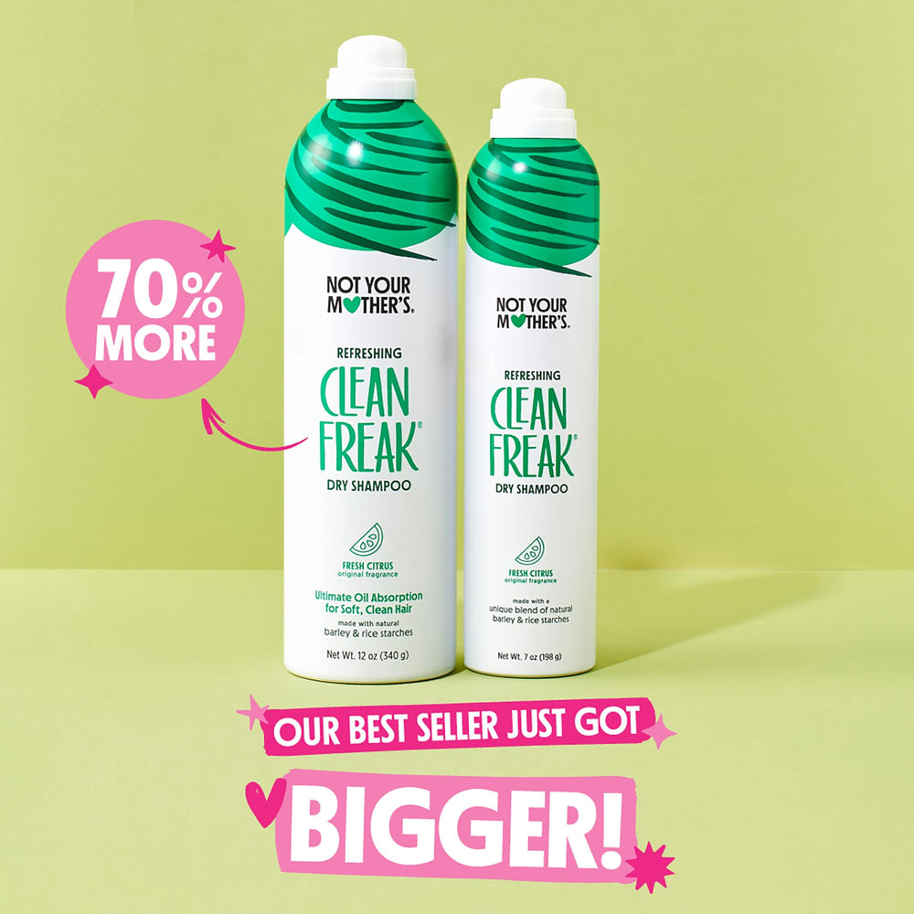 Not Your Mother's Dry Shampoo spray applied at 8–10 inches for even root coverage