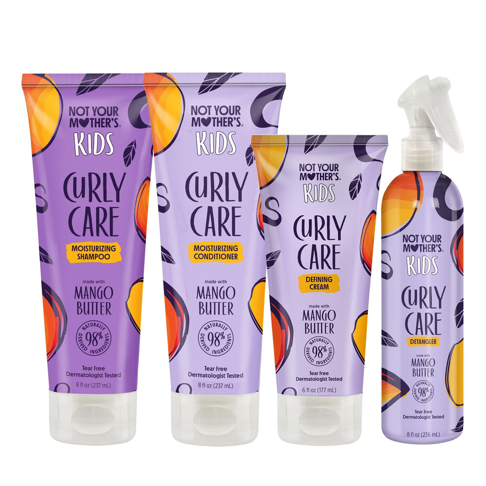 Not Your Mother's Kids Curly Care Shampoo bottle hydrates curls for softness.