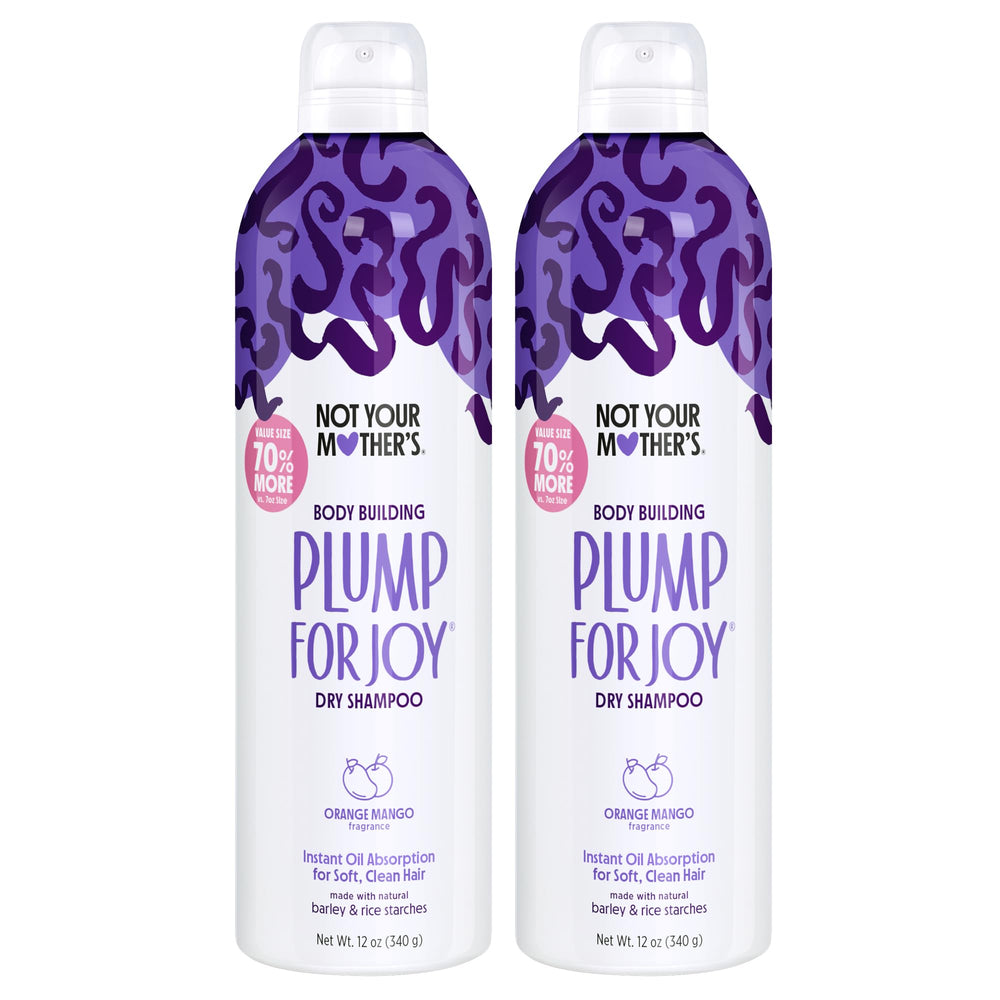 Not Your Mother's Plump for Joy dry shampoo application on roots shows instant oil absorption.
