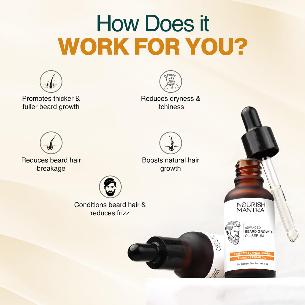 Close-up of redensyl active ingredient in NOURISH MANTRA supporting revitalized follicles.