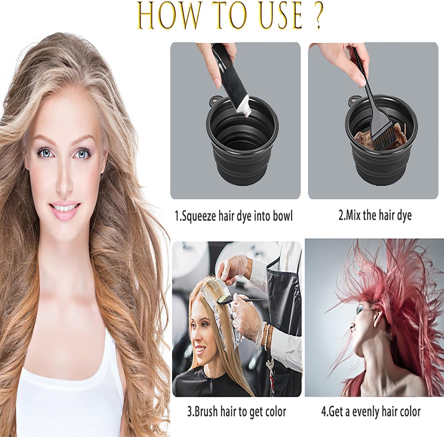 NOUSV hairdressing clips secure sections for tidy, precise application