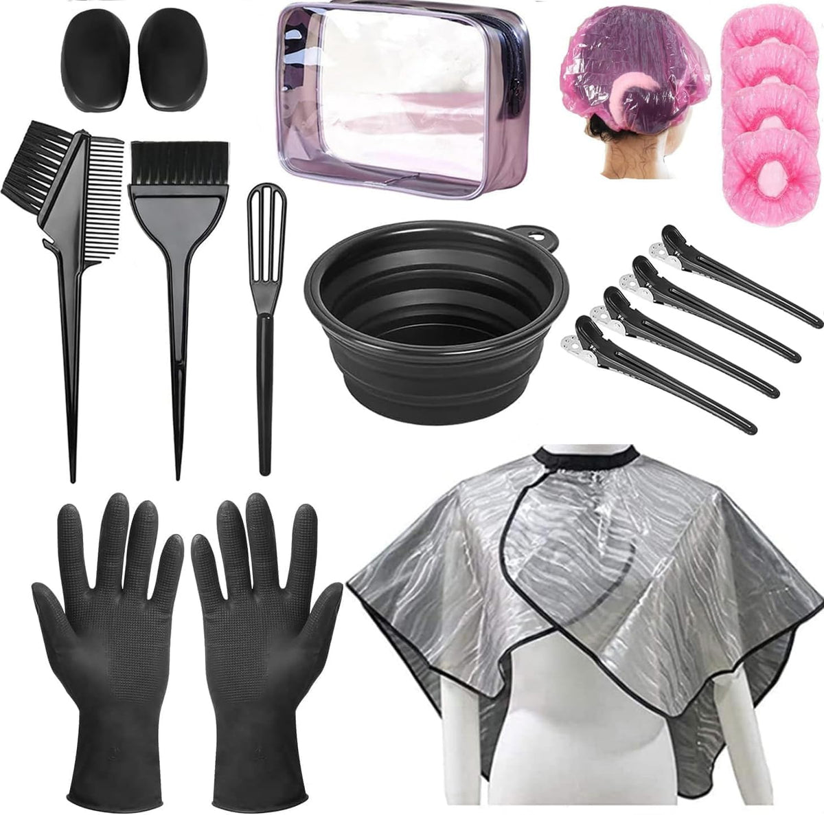 NOUSV hair dye kit bowl for precise, mess-free color application at home.