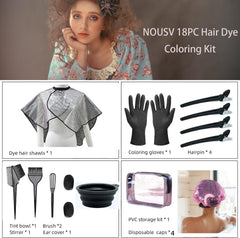 NOUSV hair dye kit brush for even dye distribution during coloring.