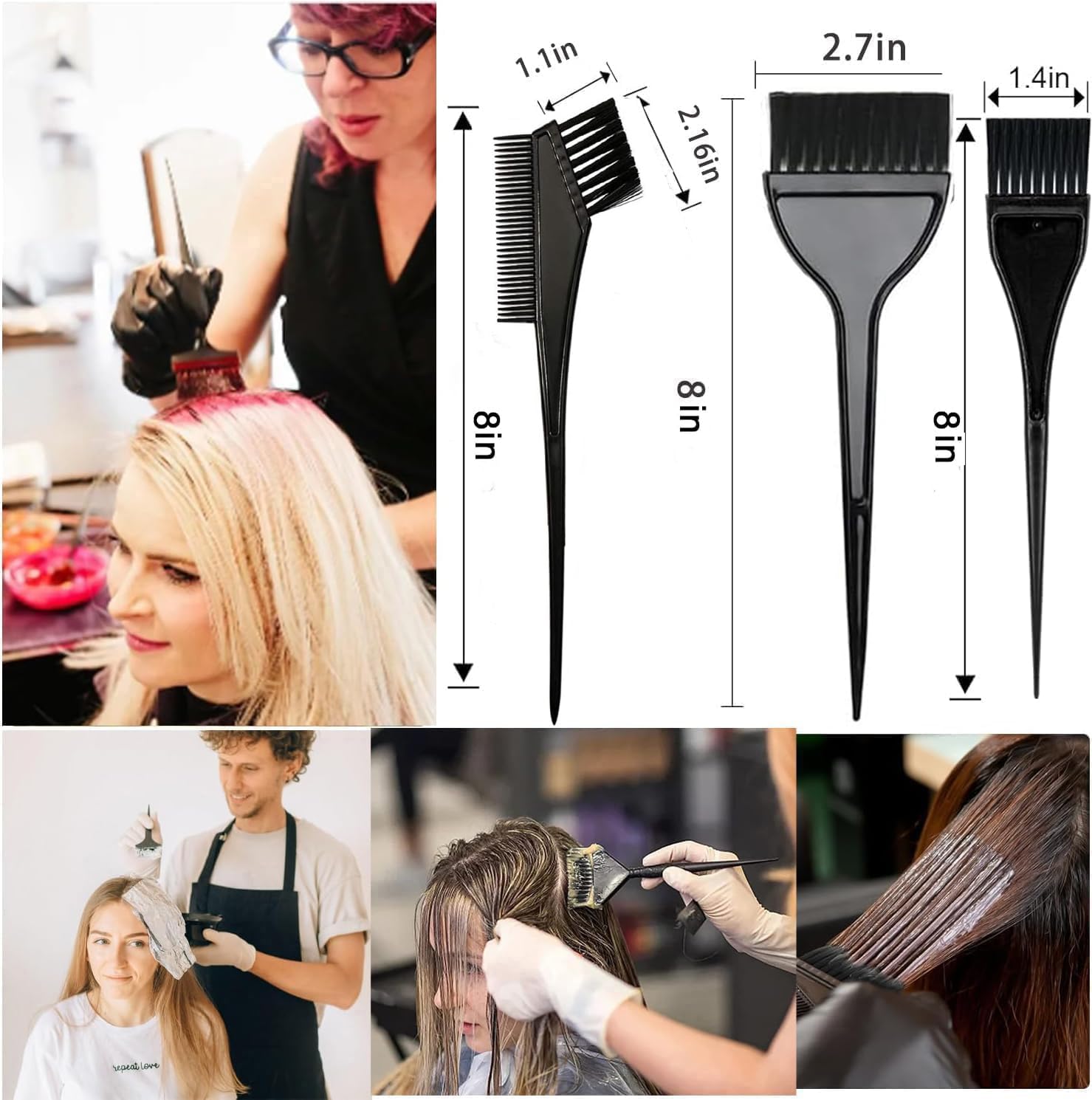 NOUSV small dye brushes deliver precise application on roots