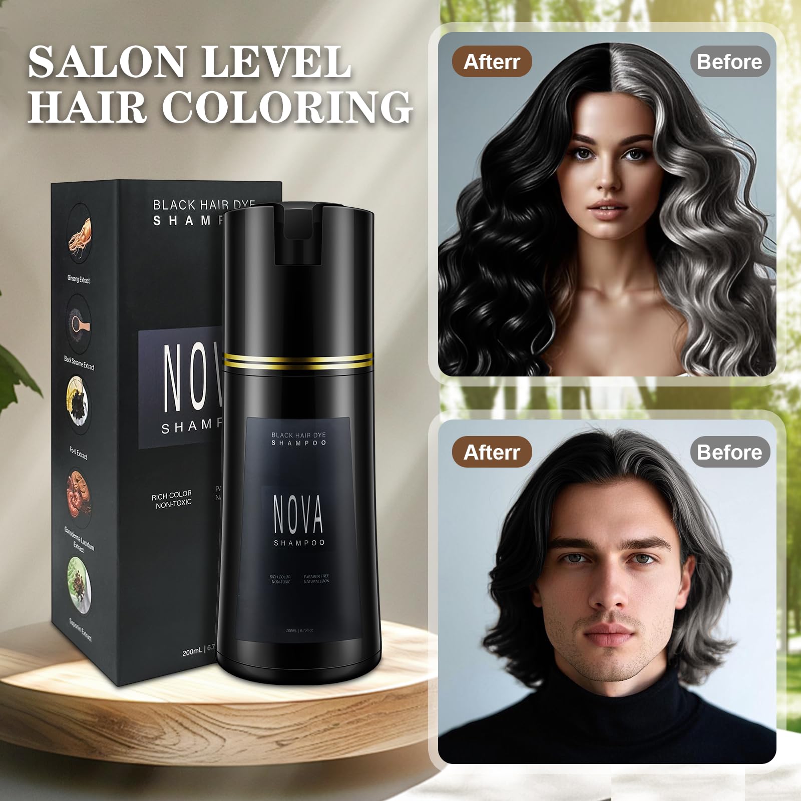 Nova Shampoo gloves-on application shows simple at-home use.
