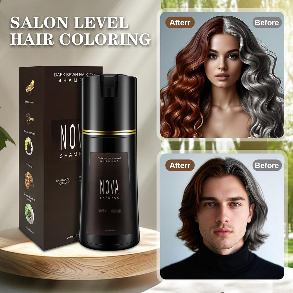 NOVA SHAMPOO con guantes para aplicación segura.