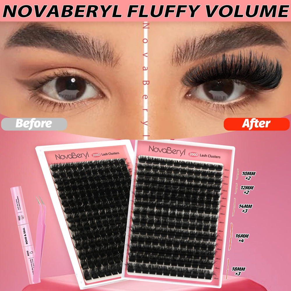 NovaBeryl Doll-eye styling using varied lengths for balance.
