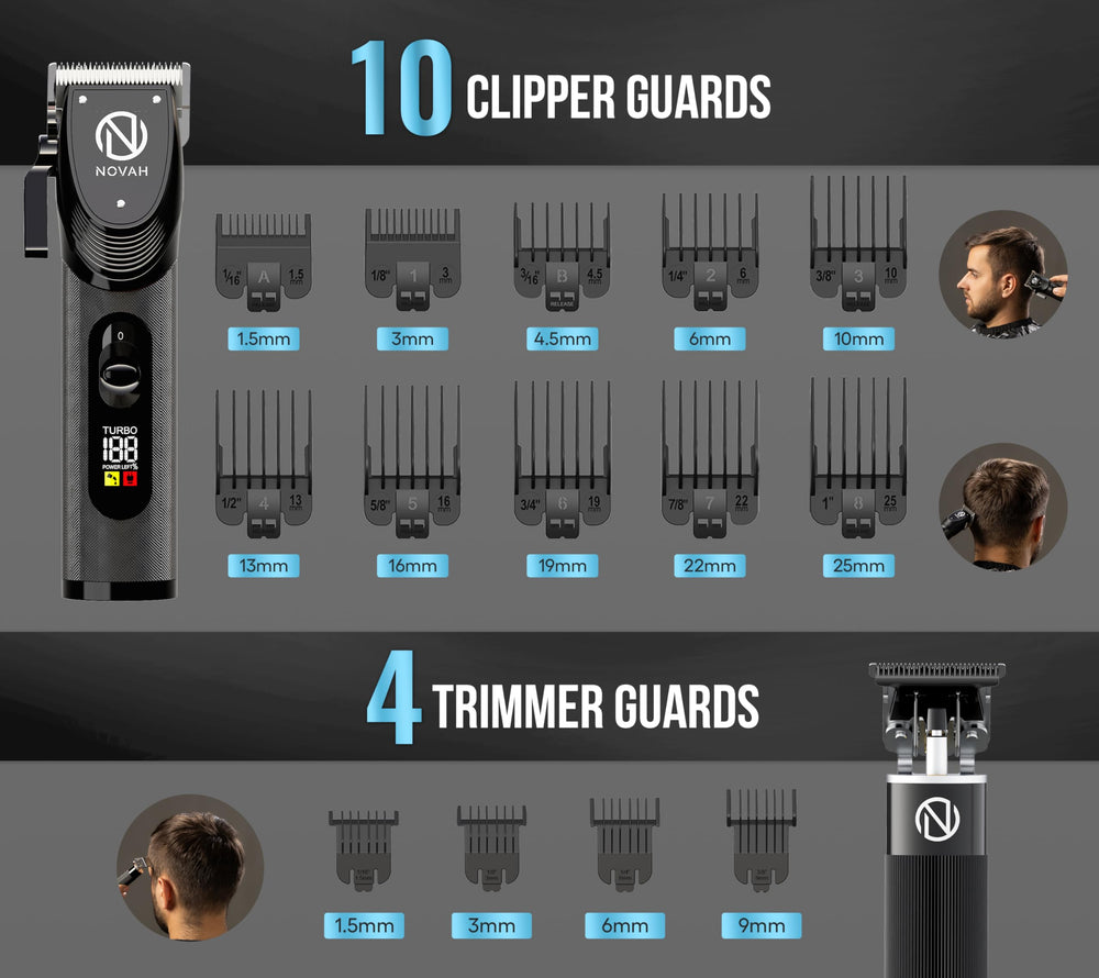NOVAH Grooming cordless hair clippers for unrestricted grooming anywhere